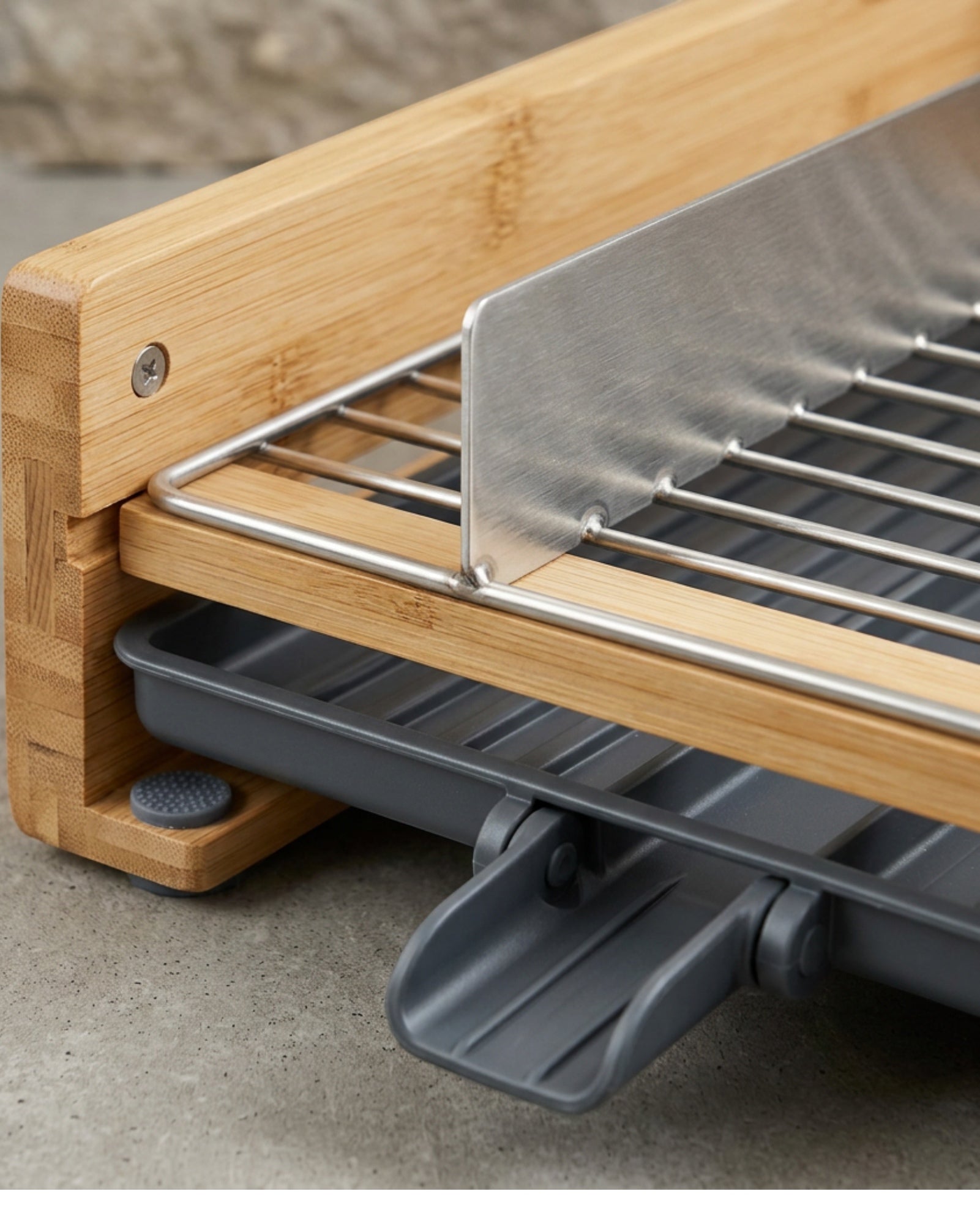 Basl Bamboo Dish Draining Rack 43 x 32 cm Natural - Detail view