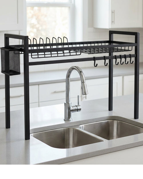 Basl Over-Sink Bridge Draining Rack 65 x 28 x 52 cm Black - Lifestyle view